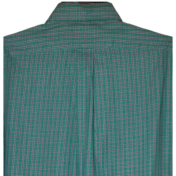 RALPH LAUREN Classic Green, Red / Blue Plaid Dress Shirt Medium Long Slv Button - Picture 5 of 6